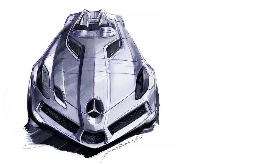 Эскиз Mercedes-Benz SLR McLaren Stirling Moss 2009 года  (фото 38 из 75)